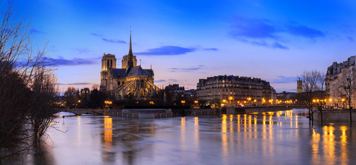 Fototapeta na wymiar The Notre Dame is historic Catholic cathedral, one of the most visited monuments in Paris.