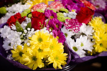 Bouquet of yellow daisies