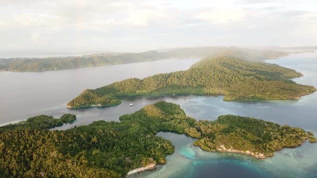 Aerial Footage of Yangeffo and Gam Islands in Raja Ampat