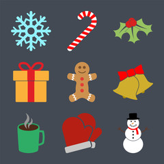 9 Colorful Winter Holiday Icons