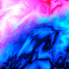 Pink blue diffusion marble texture glitch vector background. Smooth silky effect. Data distortion, digital decay.  Easy to edit design template.