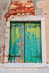 A window from the city of Venice Italy.