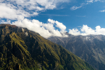 Fototapeta premium Cliff of a mountain in the Colca Canyon, in the province of Arequipa, Peru