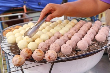 roast sweet potato at street food