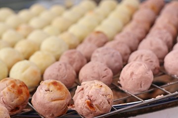 roast sweet potato at street food