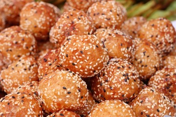 fried sweet potato at street food