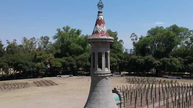  Mexico monument histioric Aerial Drone Footage