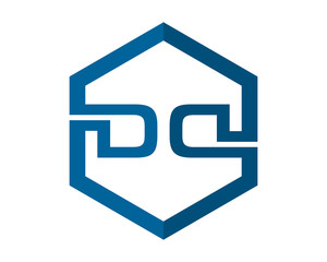 hexagon initial typography LR alphabet typeset typeface font image vector icon