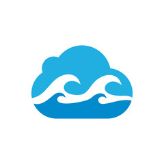 Cloud Ocean Logo Icon Design