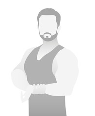 Default placeholder fitness trainer in a T-shirt.
