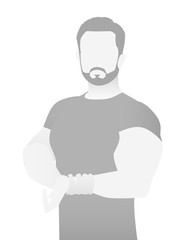 Default placeholder fitness trainer in a T-shirt.