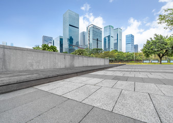 modern building and empty pavement, china.