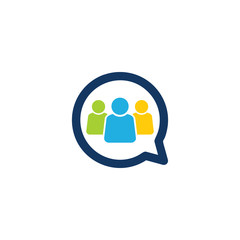 People Chat Logo Icon Design