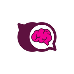 Brain Chat Logo Icon Design