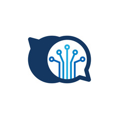 Digital Chat Logo Icon Design