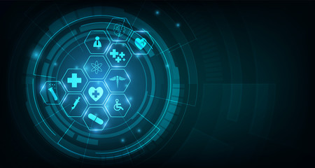 health care icon pattern medical innovation concept background design