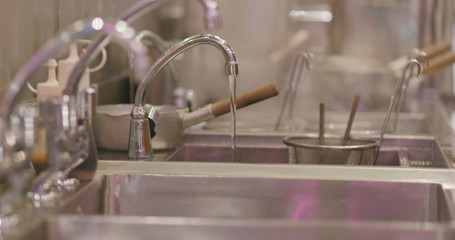 Cooking ramen in restaurant