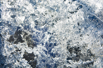 The texture of the ice. The frozen water.Winter background   