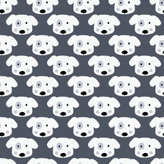 Cute dogs seamless pattern