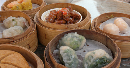 Dim sum in chinese restaurant