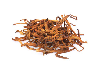 Obraz premium hemerocallis fulva dry isolate on white background