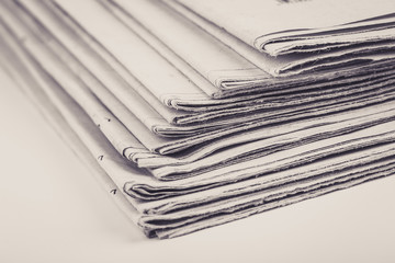 Close-up Shot Of Newspaper