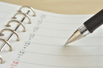 スケジュール帳　ペン


