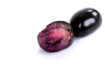 Jambolan plum or jambhul or jamun fruit, Java plum (Syzygium cumini)