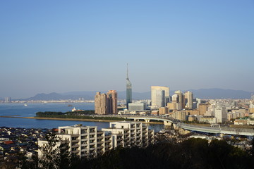 Fototapeta premium 福岡西の都市風景