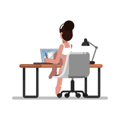 Woman freelancer designer