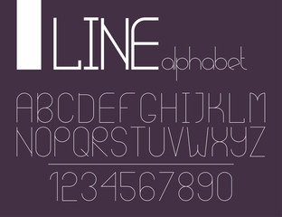 The modern line font