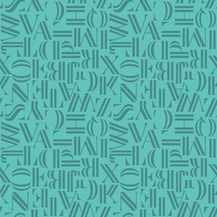 Minimalistic seamless pattern with letters.