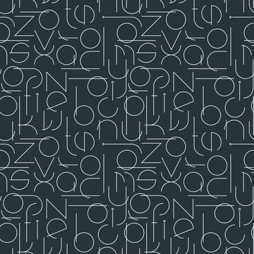 Minimalistic seamless pattern with letters.