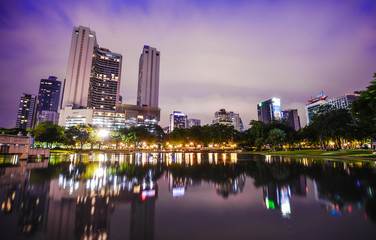 Fototapeta premium building at park ,panorama,landscape,twilight