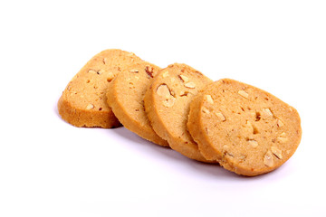 Italian Biscotti in white, almond cookies in white