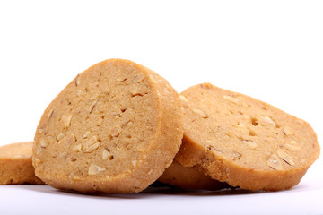 Italian Biscotti in white, almond cookies in white