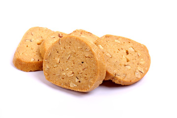 Italian Biscotti in white, almond cookies in white