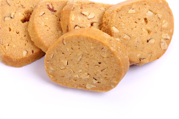 Italian Biscotti in white, almond cookies in white