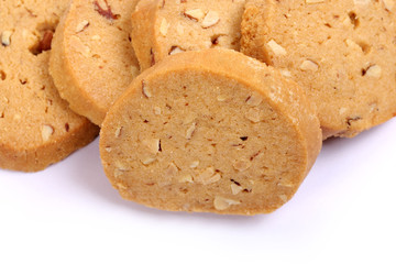 Italian Biscotti in white, almond cookies in white