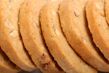 Italian Biscotti in white, almond cookies in white