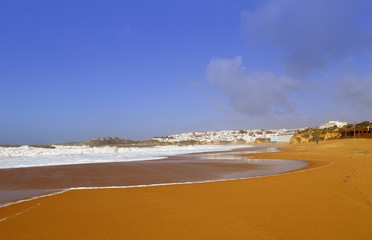 Albufeira beach on the Algarve coast