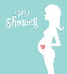 Vector illustration of a baby shower Invitation 