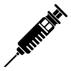 Medicine syringe icon, simple style