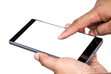 Smartphone in a hand.