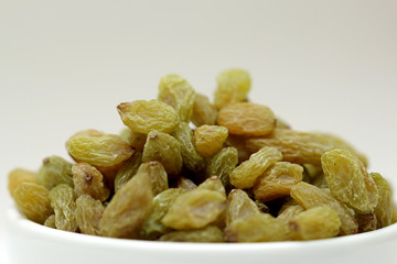 Raisins isolated on white background