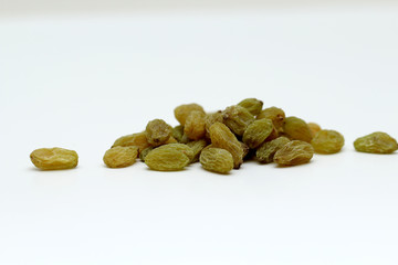 Raisins isolated on white background