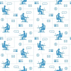 Pictogram people in the global Internet network