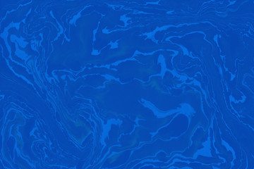 Suminagashi marble texture hand painted with blue ink. Digital paper 408 performed in traditional japanese suminagashi floating ink technique. Divine liquid abstract background.