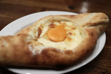 Adjarian Khachapuri on plate