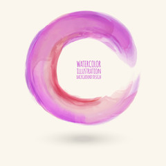 Watercolor circle texture. Vector circle elements